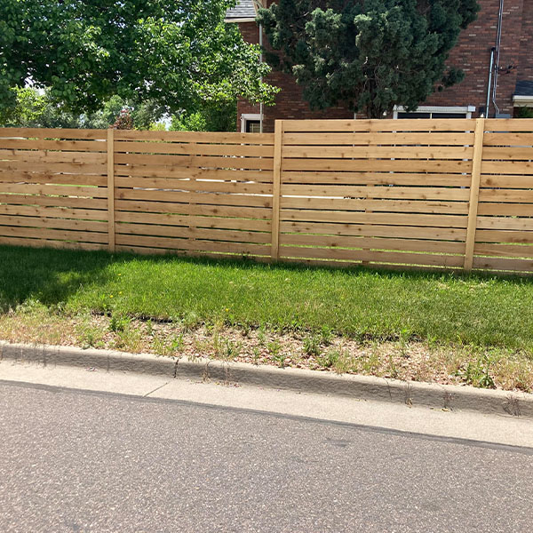 wooden fence around house